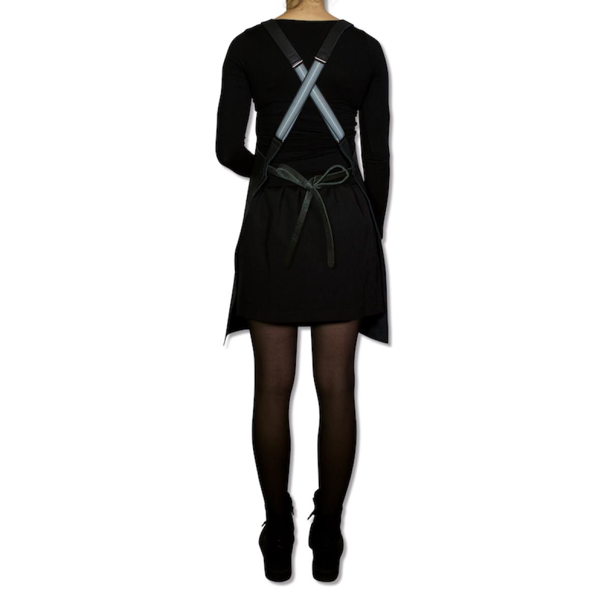 DUTCHDELUXES Suspender Forkle i skinn, Svart - Bilde 8