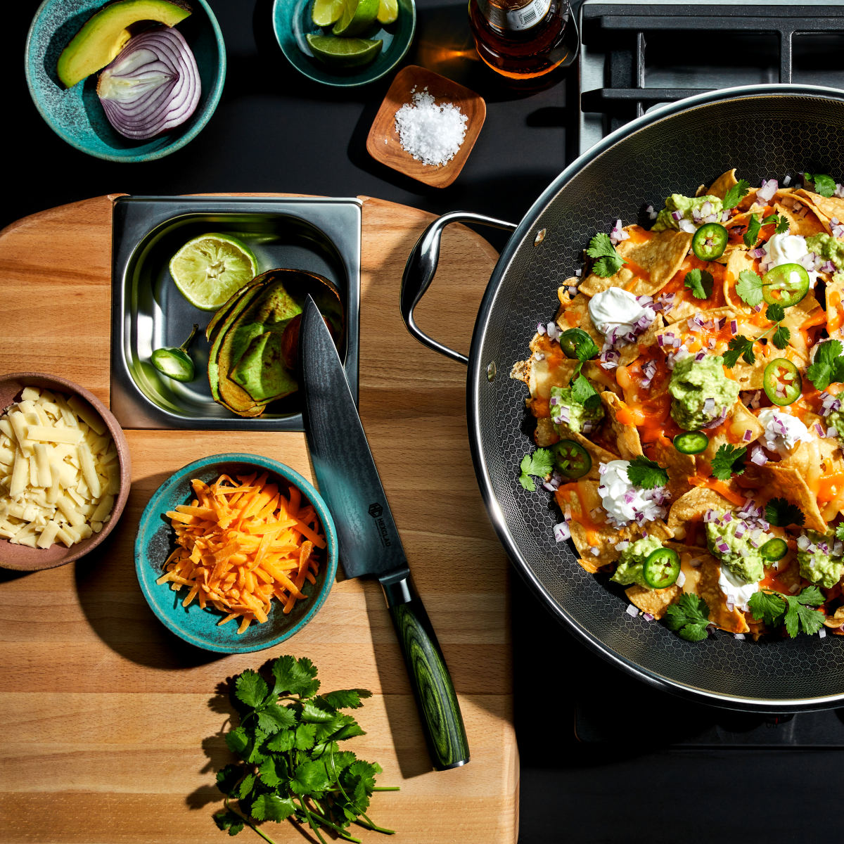 HEXCLAD Biffknivsett 4 stk, 67 lag med japansk damask-stål - Bilde 9