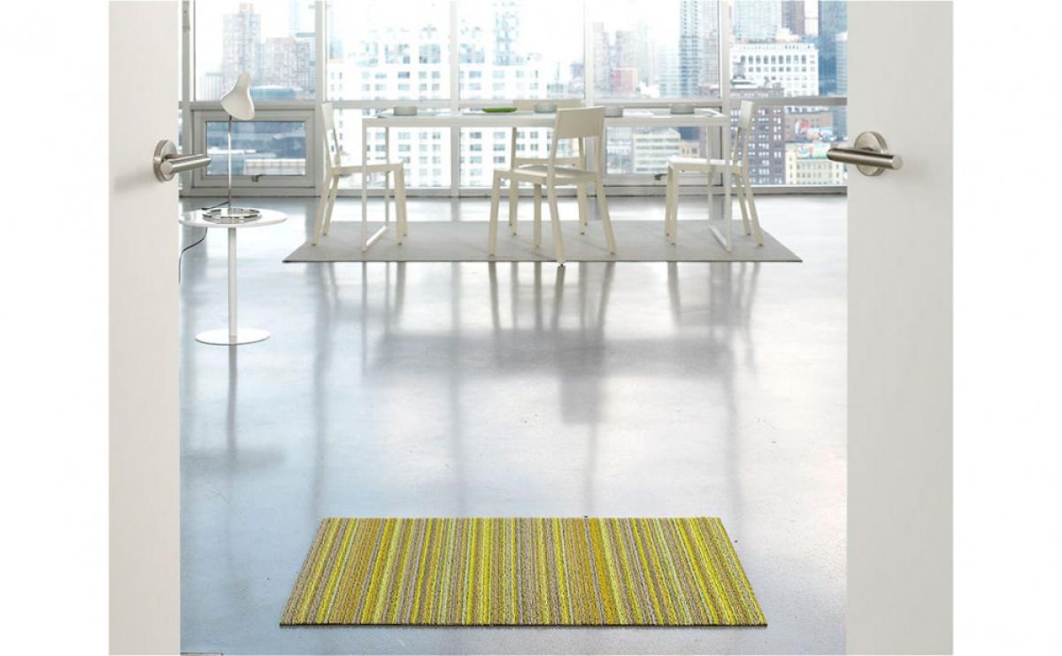 CHILEWICH Skinny Stripe Dørmatte 61x91cm CITRON - Bilde 9