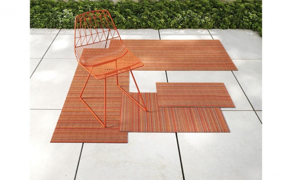 CHILEWICH Skinny Stripe Dørmatte 61x91cm ORANGE - Bilde 6