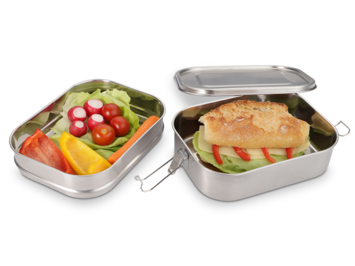 WEIS Stor dobbel matboks i stål, romdeler og tett lokk 1+1,25ltr - Bilde 5