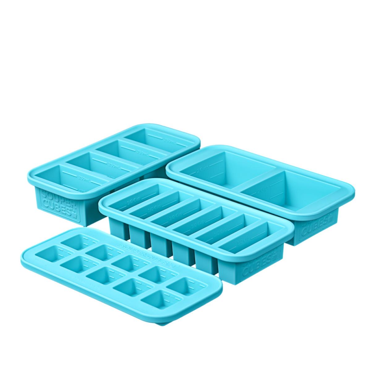 SOUPER CUBES Matoppbevaring i Silikon m/lokk Gavesett 4pk - Bilde 4