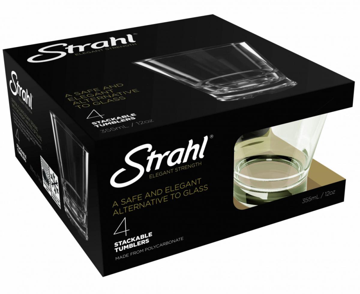 STRAHL Capella Vannglass (355ml), uknuselige plastglass, 4pk - Bilde 4