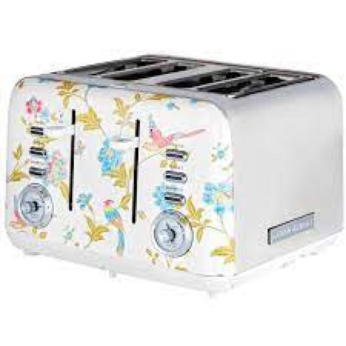 LAURA ASHLEY Brødrister 4-skiver. Hvit/Sølv - Bilde 5