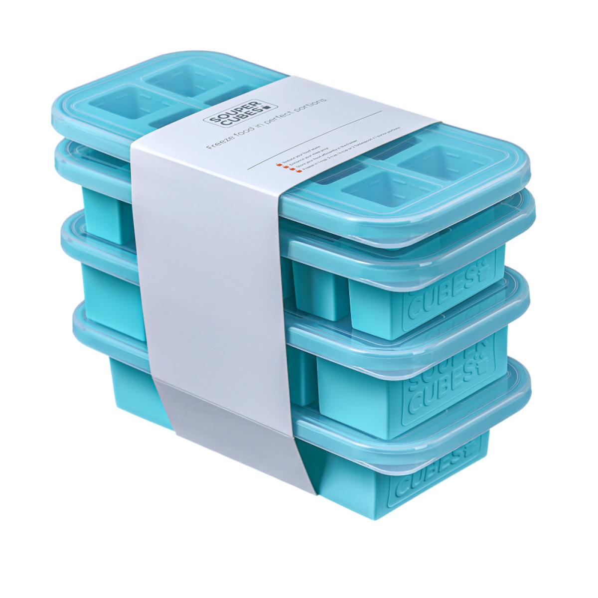 SOUPER CUBES Matoppbevaring i Silikon m/lokk Gavesett 4pk - Bilde 5