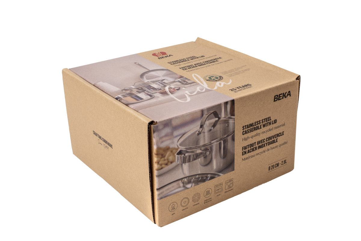 BEKA CICLA Stor gryte med glasslokk 5,2 liter i rustfritt stål - Bilde 8