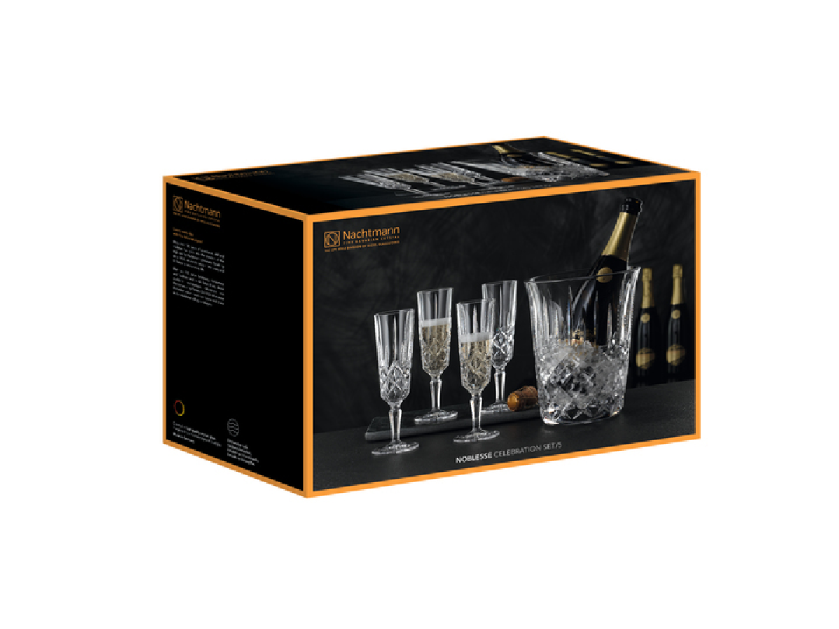 NACHTMANN Noblesse Sett med 4 champagne glass + 1 vinkjøler - Bilde 6