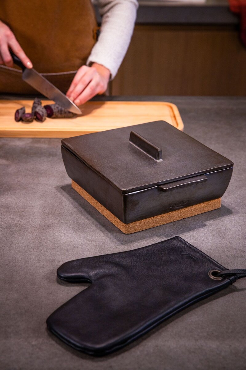 DUTCHDELUXES Grillvott i skinn, Svart - Bilde 7