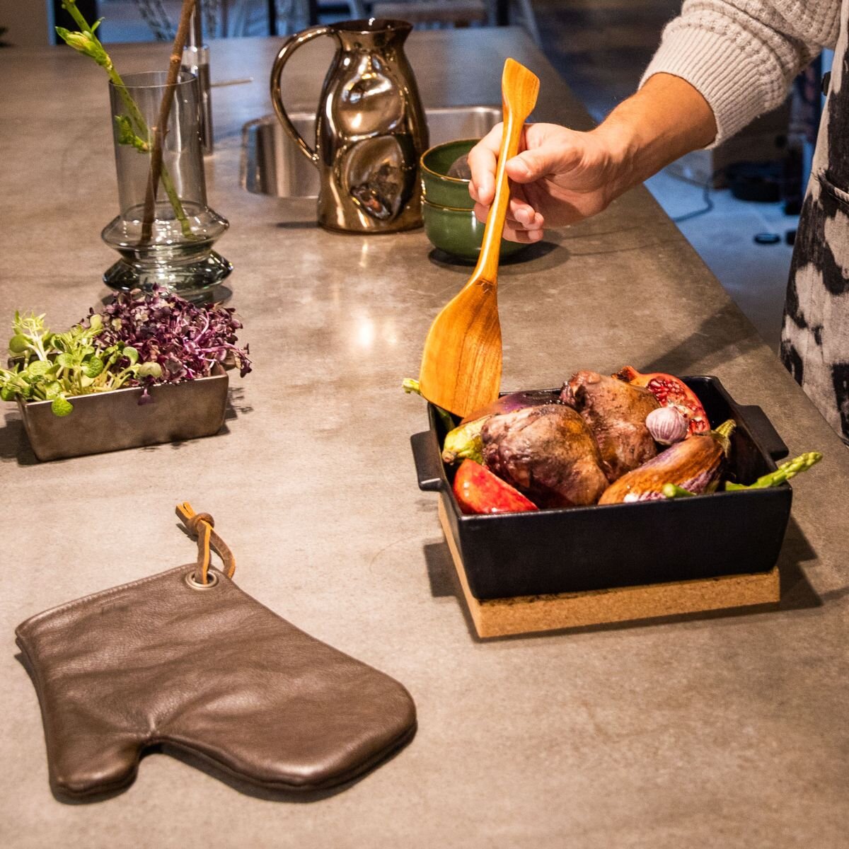 DUTCHDELUXES Grytevott i skinn, Vintage Brun - Bilde 7