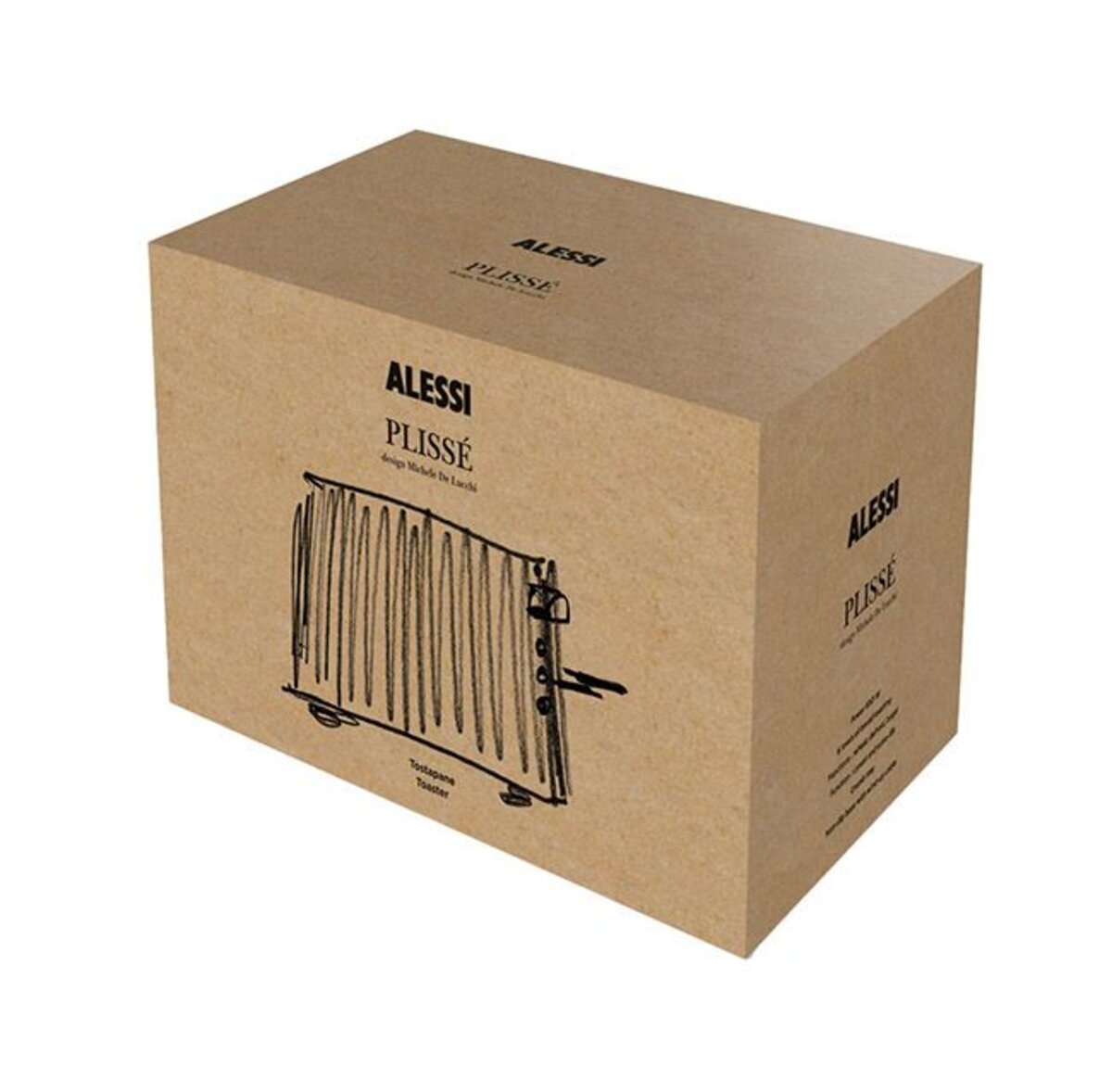 ALESSI PLISSÉ Svart Brødrister 2-skiver - Bilde 5