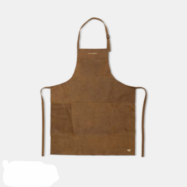 DUTCHDELUXES Skinnforkle i børstet skinn, Vintage Camel