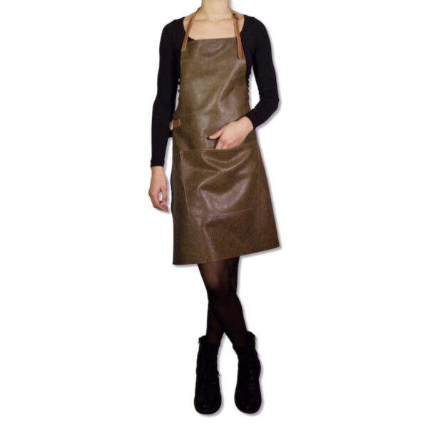 DUTCHDELUXES Grill Forkle i skinn, Vintage Brun