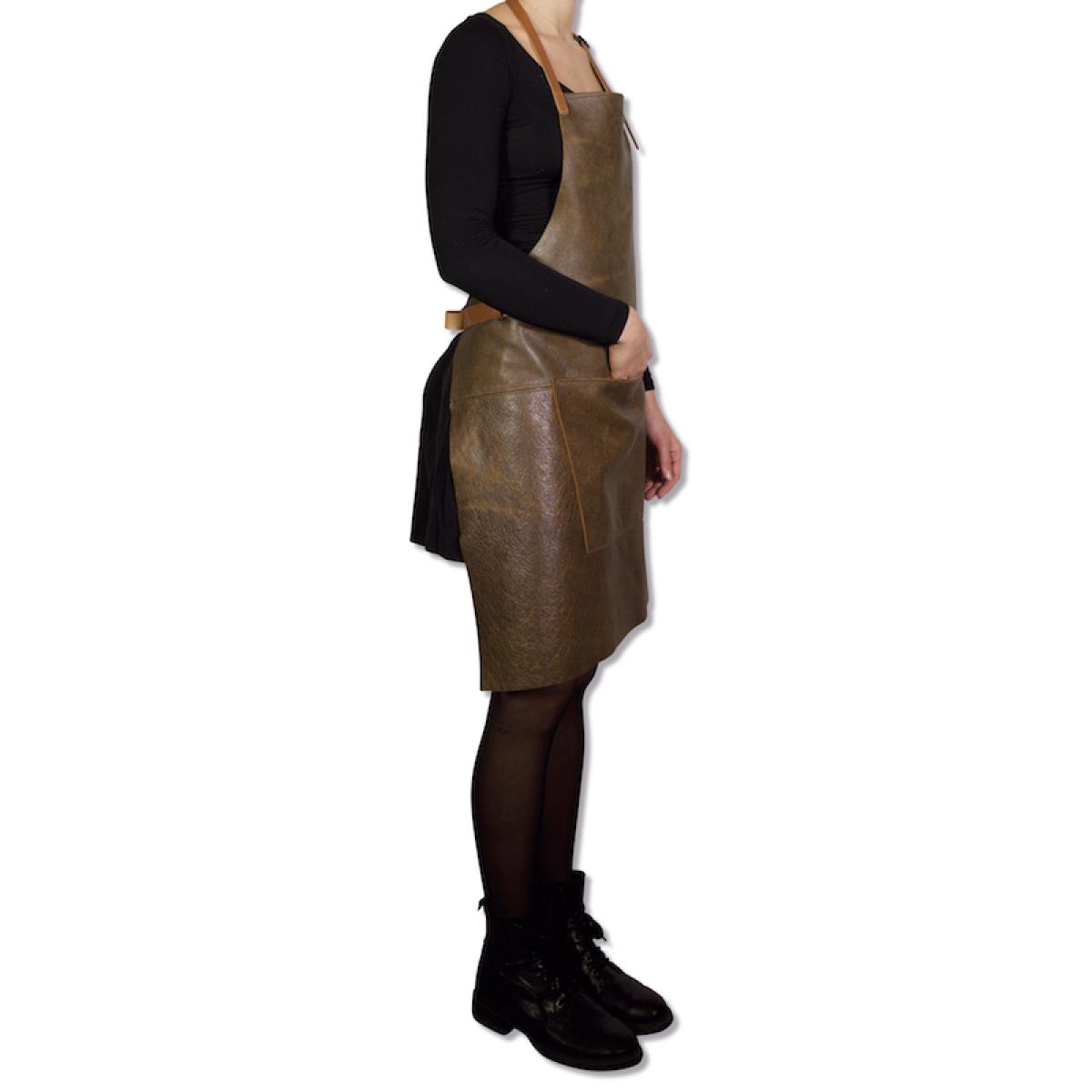 DUTCHDELUXES Grill Forkle i skinn, Vintage Brun - Bilde 2