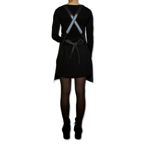 DUTCHDELUXES Suspender Forkle i skinn, Svart