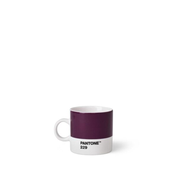 PANTONE Espressokopp med hank, 120ml, Aubergine