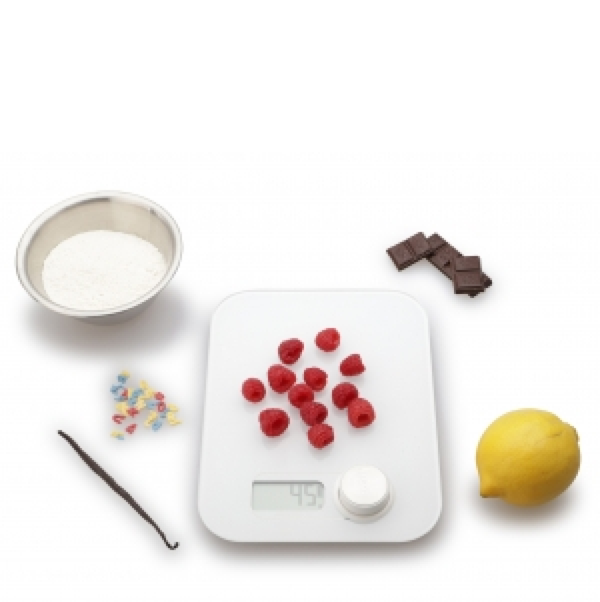 Batteriløs Hvit Kjøkkenvekt fra Weis, Eco Pro 10g-5kg - Bilde 2