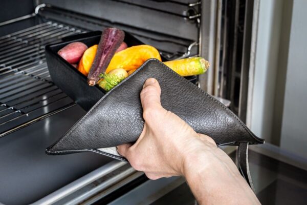 DUTCHDELUXES Gryteklut i skinn, Vintage Grå