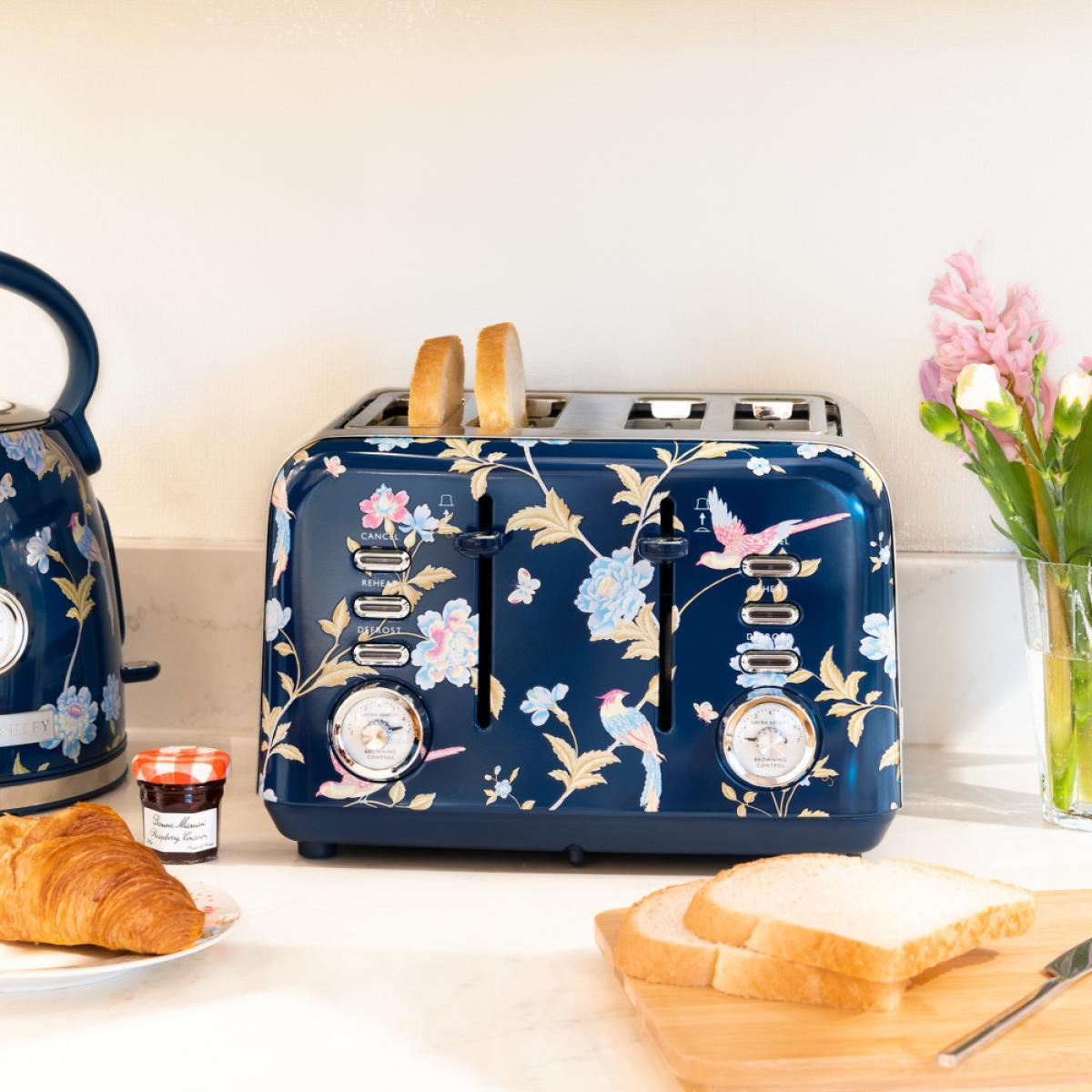 LAURA ASHLEY Brødrister 4-skiver. Blå/Sølv - Bilde 2