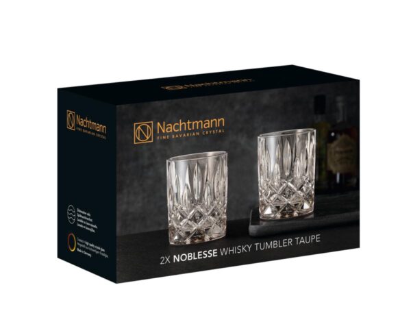 NACHTMANN Noblesse Colour Whiskyglass, 2 pk TAUPE
