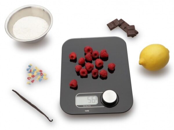 Batteriløs Svart Kjøkkenvekt fra Weis, Eco Pro 10g-5kg