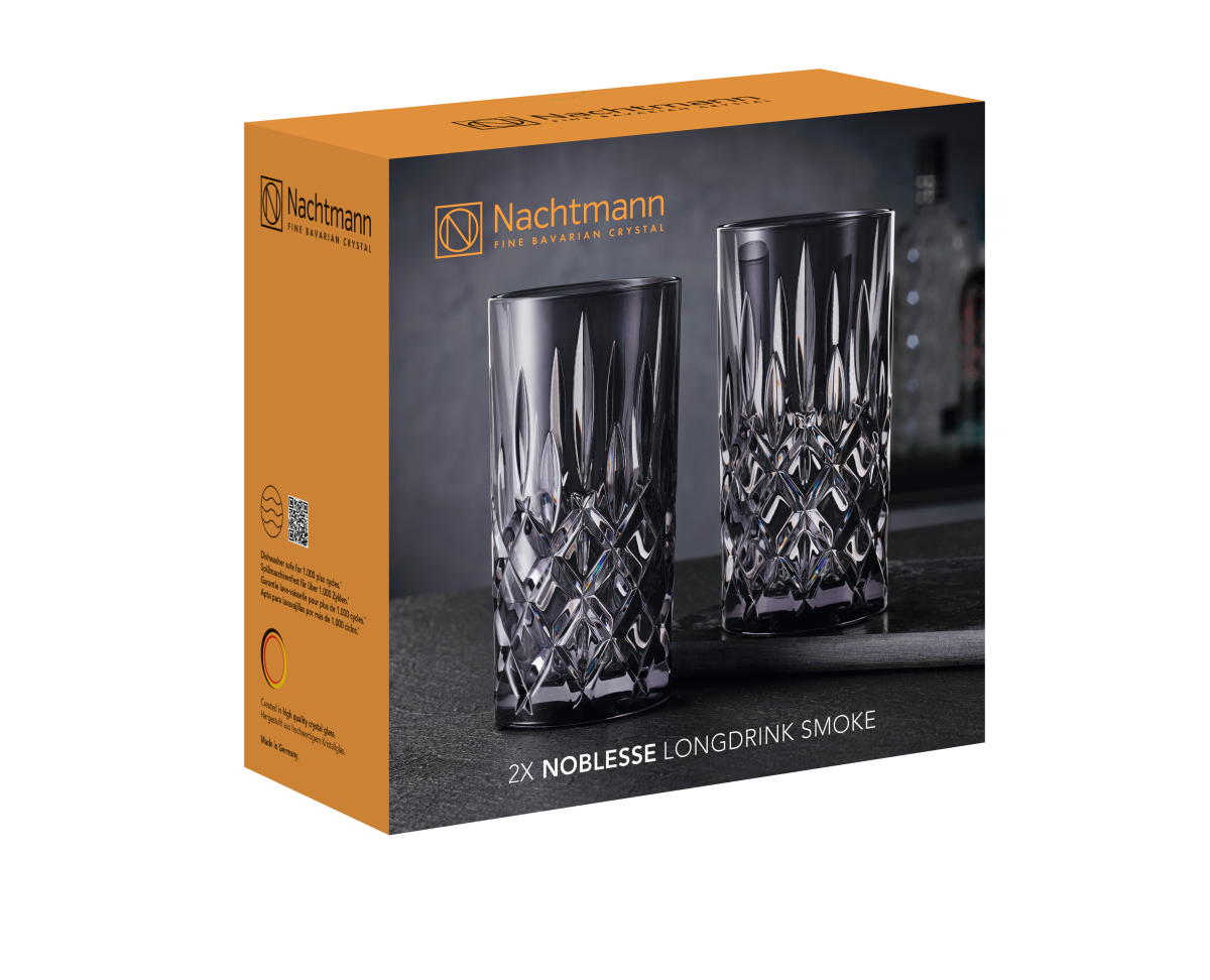 NACHTMANN Noblesse Colour Longdrink, 2pk SMOKE