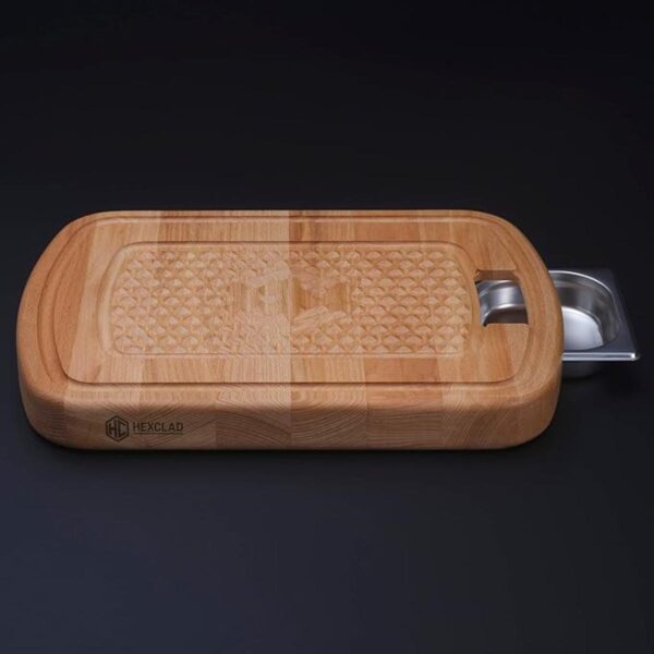 HEXCLAD Tosidig skjærefjøl med oppsamler